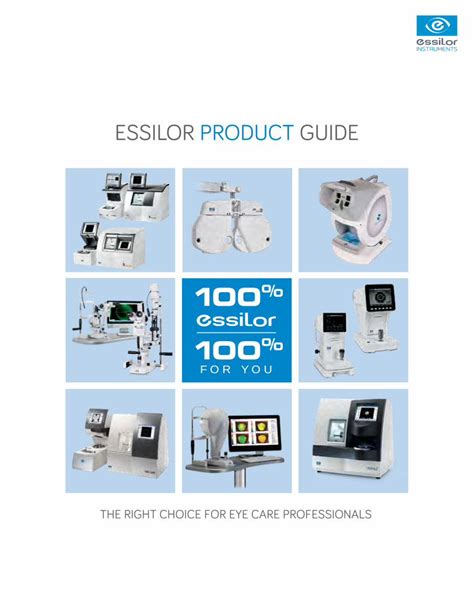 Pdf Essilor Product Guide Essilor Instruments Usa For Accurate And