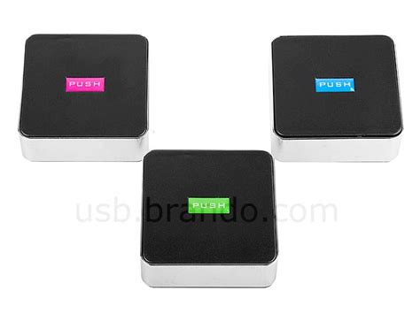 Push Push Port Usb Hub With Card Reader Gadgetsin