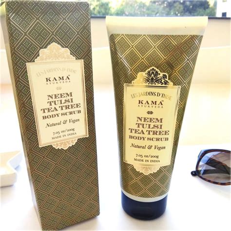 Kama Ayurveda Neem Tulsi Tea Tree Body Scrub Review Swatches