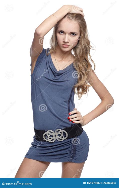Belle Fille Européenne Blonde Image libre de droits Image