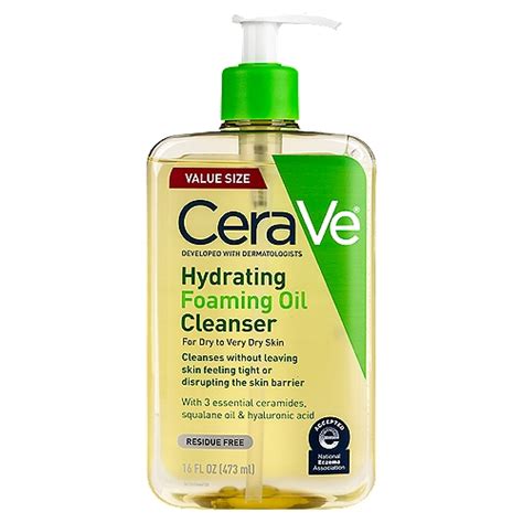 Cerave Hydrating Foaming Oil Cleanser 16 Fl Oz Shoprite