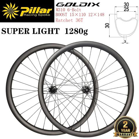 G Er Mtb Xc Carbon Boost Wheelset Mm Disc Asymmetric