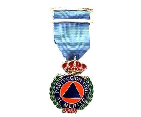 MEDALLA MÉRITO PROTECCIÓN CIVIL PLATA DISTINTIVO AZUL