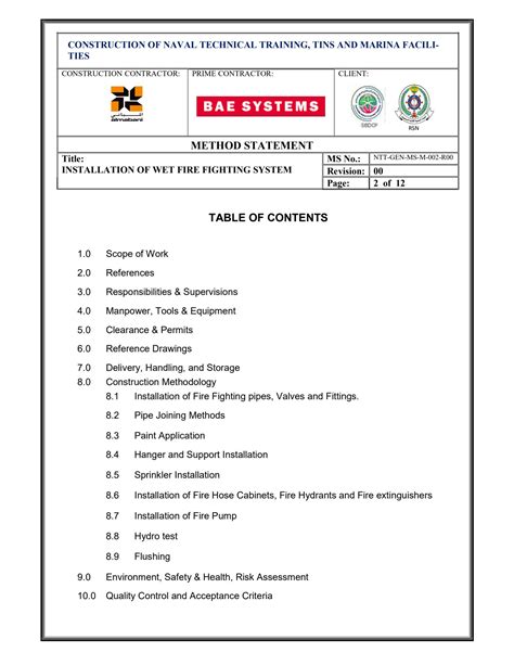 Solution Instalation Of Wet Fire Fighting Piping System Studypool