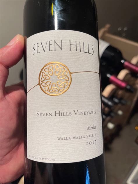 2015 Seven Hills Winery Merlot Walla Walla Valley Usa Washington