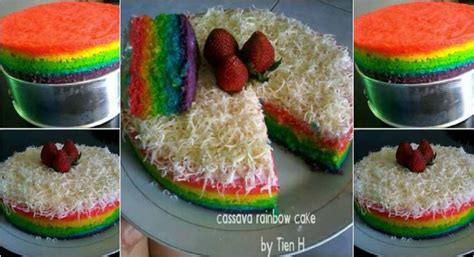 Resep Membuat Kue Bolu Kukus Singkong Rainbow Dessert Recipes Desserts