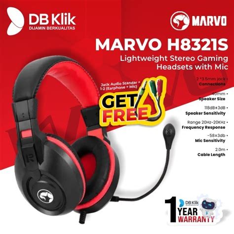 Jual Headset Gaming Marvo H S Lightweight Stereo Wired With Mic