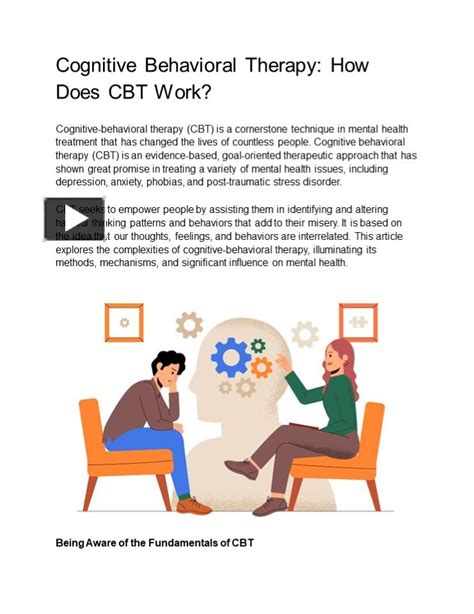 Ppt Cognitive Behavioral Therapy How Does Cbt Work Powerpoint