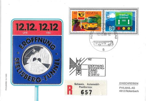 Münzbrief Medaille Selisberg Tunnel Eröffnung 1980 Kaufen auf Ricardo