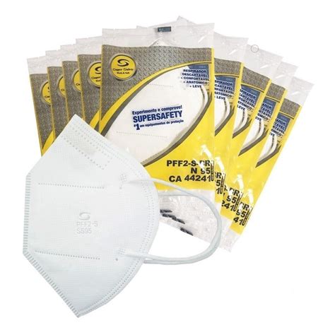 Respirador Pff2 Máscara Branca Kit 150 Unidades Super Safety em