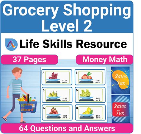 Life Skills Worksheets Money Vocabulary Autism Work Tasks