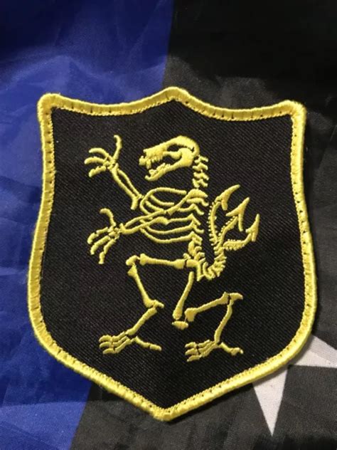 Navy Seal Devgru Gold Squadron Yellow Skeleton Bone Shield Embroider Hk