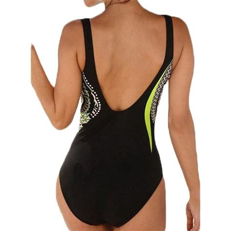 Minetom Femme Maillot De Bain Pi Ce Monokini Vintage Amincissant