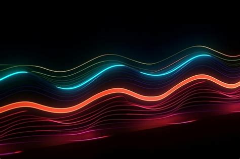 Premium Ai Image Abstract Colorful Wave Background Generative Ai