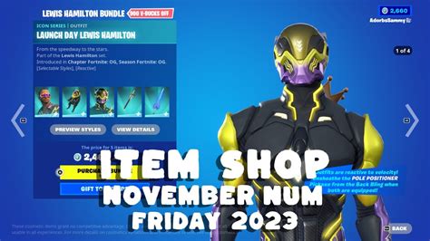 Fortnite Item Shop NEW LEWIS HAMILTON COMES TO THE ITEM SHOP Friday