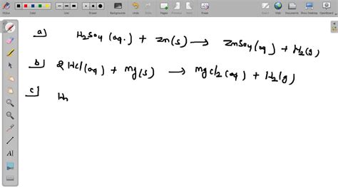 Solved Write The Equations For The Following Reactions A Aluminium