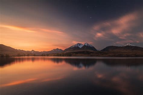 Wallpaper Nature Mountains Sky Clouds Lake Reflection Snow