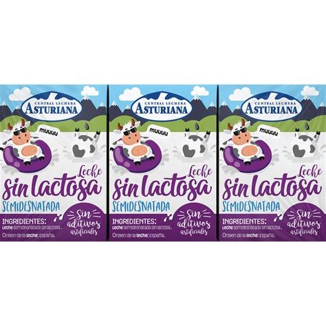 Asturiana Leche Desnatada Sin Lactosa Materia Grasa