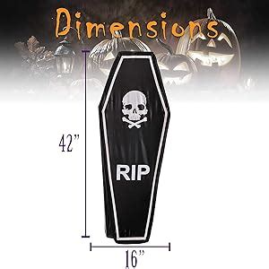 Amazon Halloween Haunters Realistic 43 Pop Up Black Coffin Prop