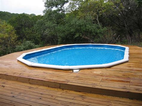 Oval Above Ground Pool With Decking Bexar County Above Ground Pool