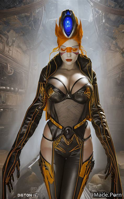 Porn Image Of Harlequin Big Tits Orange Screaming Cyberpunk Face Mask Vampire Created By AI