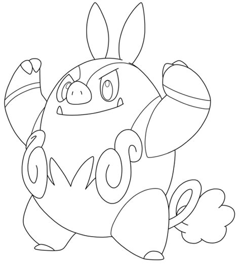 F2u Lineart 499 Pignite By Pokemon Lines On Deviantart