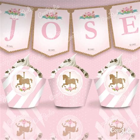 Kit Carrousel Imprimible Personalizable Lo Descargas Editas