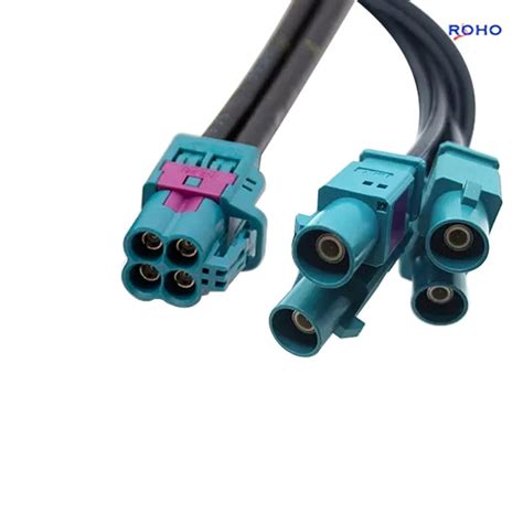 Fakra Z Plug Male To 4 Pin Mini Fakra Hfm Plug Male Connector