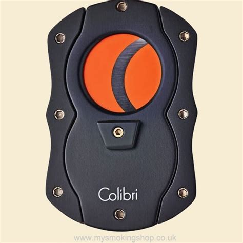 Colibri Cut Black Orange Blade Ring Gauge Double Blade Cigar Cutter