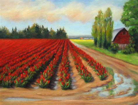 Skagit Valley Tulip Field Field Paint Skagit Valley Tulip Fields