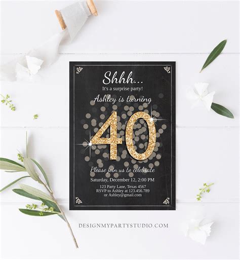 Adult Surprise Birthday Invitation Templates