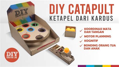 Catapult Ketapel Dari Kardus Diy Creative Lab Youtube