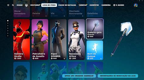 Voltou Nova Loja De Hoje Fortnite De Abril Loja De Itens