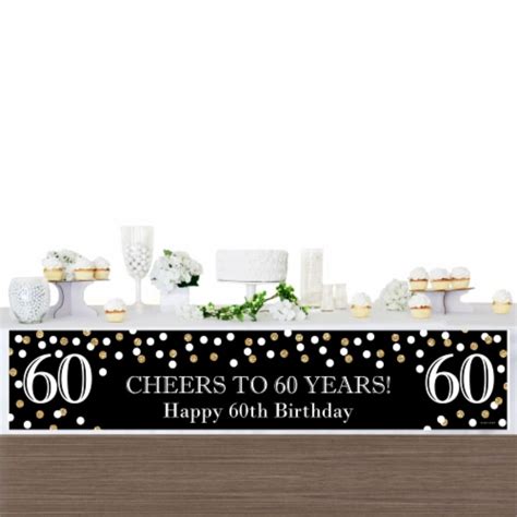 Big Dot Of Happiness Adult 60th Birthday Gold Happy Birthday Decorations Party Banner 1