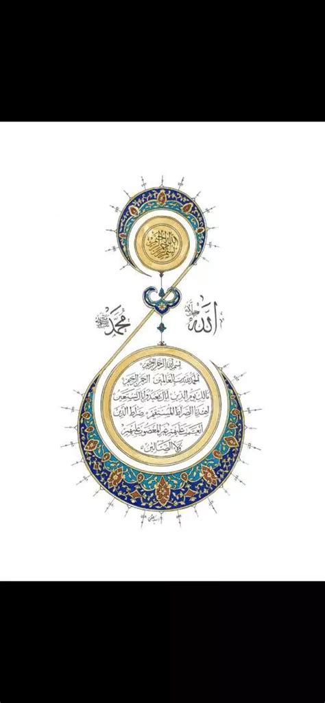Surah Al Fatihah Islamic Arabic Wall Art Calligraphy Quran Art