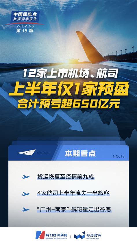 民航数据洞察丨上半年11家航司、机场合计预亏超650亿元 货运恢复至疫情前九成 每日经济网