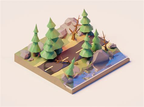 Low Poly Road Finished Projects Blender Artists Community