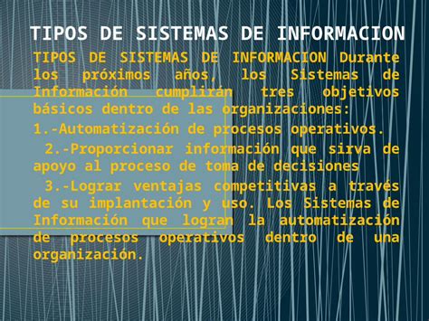 PPTX TIPOS DE SISTEMAS DE INFORMACIÓN DOKUMEN TIPS