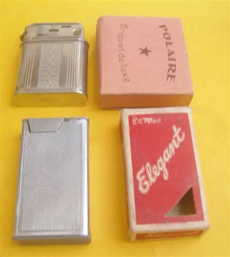 BRIQUET LIGHTER LOT De 2 Briquets Anciens Elegant Polaire Avec Ecrin