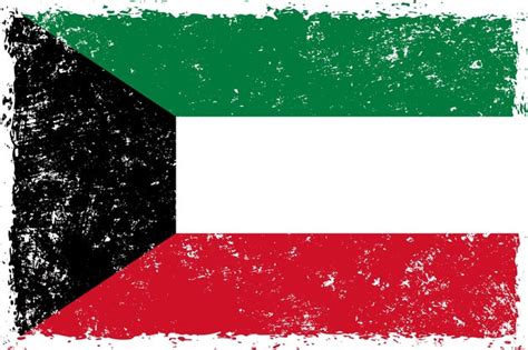 Estilo Apenado Grunge De La Bandera De Kuwait Vector Premium