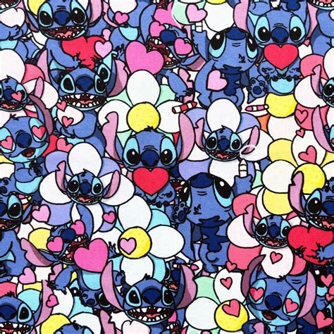 Disney Characters Fabric Stitch Fabric Lilo & Stitch Fabric Cartoon ...