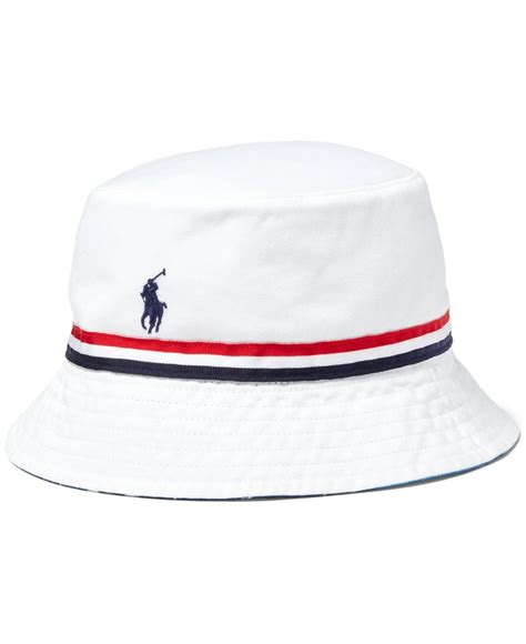 Polo Ralph Lauren Team Usa Reversible Bucket Hat In White For Men Lyst