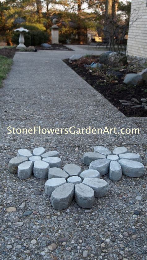 Stone Flowers Garden Art Flower Bouquet 2 - Etsy