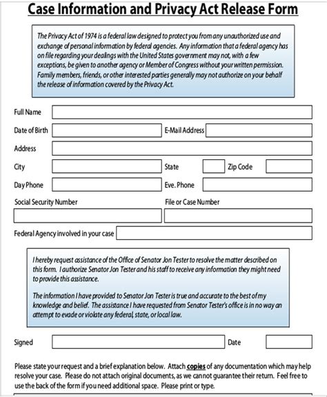 FREE 9 Sample Privacy Act Release Forms In MS Word PDF