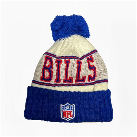 Buffalo Bills Hat Beanie Cuffed Fleece Lined Knit Removable Pom Cap New ...