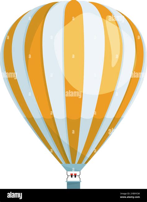 Striped Hot Air Balloon Cartoon Travel Airship Stock Vector Image Art Alamy