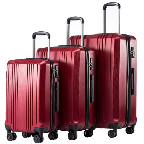 ***FACTORY SEALED***Coolife Luggage Expandable Suitcase PC+ABS 3 Piece ...