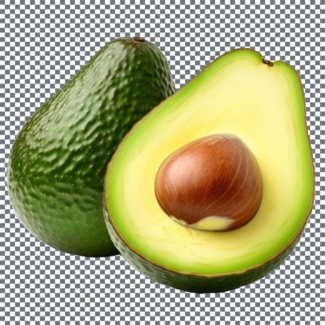 Premium Psd Avocado Isolated On A Transparent Background Whole And