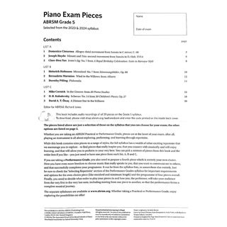 Piano Exam Pieces Abrsm Grade With Audio New Product