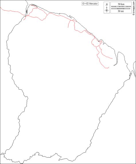 Guyana Francese Mappa Gratuita Mappa Muta Gratuita Cartina Muta